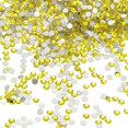 thumbnail image 1 of Uxcell Piedras de cristal planas redondas, gemas de vidrio de fondo plano para manualidades, ropa, decoración de arte de uñas Amarillo Limón SS3, 1 of 7