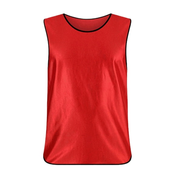 PMVFHDE T-Shirts Garçons Coupe Ample Sans Manches Couleur Unie Sport Décontracté Rouge, 3-9 Ans