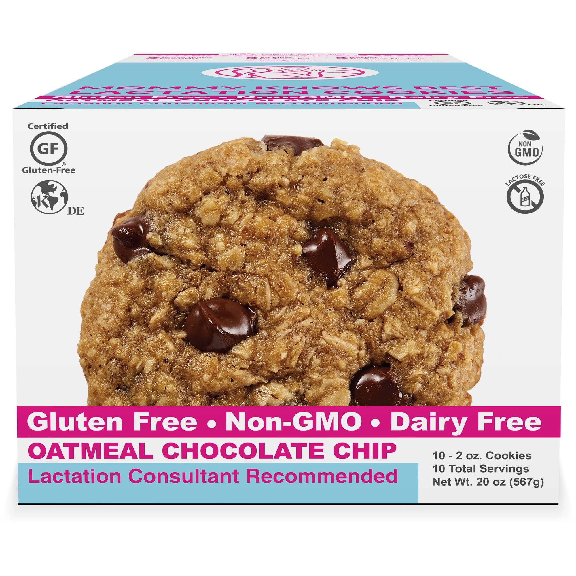 Mommy Knows Best Gluten Free/Dairy Free Lactation Cookies Pack of 10