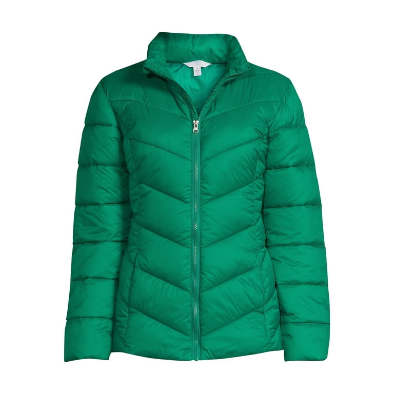 Time and tru best sale women's hooded puffer jacket