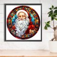 thumbnail image 3 of 5D bricolaje taladro redondo completo diamante pintura Santa Claus vidriera decoración del hogar JShteea El nuevo, 3 of 9