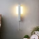 thumbnail image 1 of Aplique de pared moderno con cable | Luz LED de pared interior de 6 W, blanco cálido | Metal y acrílico para salón, dormitorio, baño, pasillo y escaleras | Negro o blanco, 1 of 6