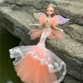 thumbnail image 4 of Colorful Mermaid Doll Rainbow Princess Toy Children's Pretend Play House Dress Up Toy Christmas Birthday Gift for Girls, 4 of 8