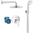 thumbnail image 1 of Eurosmart Cosmopolitan Conjunto de ducha empotrado Todo en 1 con ducha fija TEMPESTA 210 + Teleducha 2 chorros, Cromo (25183001) esquí esquí Gafas de esquí, 1 of 5