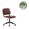 thumbnail image 6 of Porthos Home Kato Swivel Office Chair With PU Leather Upholstery, Low Back, Instant Adjustable Height And Durable Roller Caster Wheels (Armless Design Is Suitable For Small Offices And Home Studios), 6 of 6