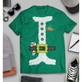 thumbnail image 3 of S4E Men's Santa Suit Elf Christmas Holiday Costume T-Shirt XXX-Large Kelly, 3 of 4