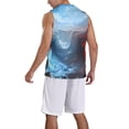thumbnail image 2 of Sikiie Red And Blue Fire Mountains Basketball Jersey Reversible Men's Mesh Athletic Sports Shirts Training Practice S-4XLXX-Large, 2 of 6