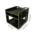 thumbnail image 3 of Desktop Organizer Cabinet Wood Desk Storage Shelf For Office Supplies Small Cabinet For Countertop Storage For Workspace Counter Storage Printers Holders, 3 of 5