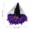 thumbnail image 3 of IAJDKMEK Halloween Witch Hat with Feather – Decoration Costume Party Wizard Hat for Women Halloween Costumes Dress Up, 3 of 8