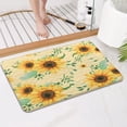 thumbnail image 4 of Yellow Chevron Green Leaf Sunflower Pattern Bathroom Rugs Mat,Non Slip Microfiber Bathroom Rug,Rubber Backing,Soft Bathroom Mats for Bathroom Floor,Tub and Shower,17x27in(43x68cm), 4 of 5