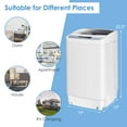 thumbnail image 4 of Giantex Full-Automatic Washing Machine, 1.34 Cu.ft Compact Washer w/10 Programs, 8 Water Levels & LED Panel, 9.92 Lbs Capacity Portable Cloth Washer and Spinner w/Drain Pump, 4 of 10