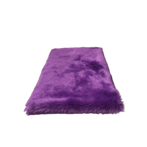 Bearachild Al lado de la alfombra Alfombra de salón Alfombra de piso Suavidad Diseño plegable Sala de estar Lavable Dulce Regalo Pila Pad Suministros para Decoración del hogar Púrpura 50*50 Bearachild HA084157-04