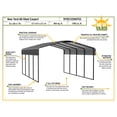 thumbnail image 6 of New Yard 12' x 20' x 7' Heavy Duty Metal Carport, All-Steel Canopy, Charcoal, 6 of 9