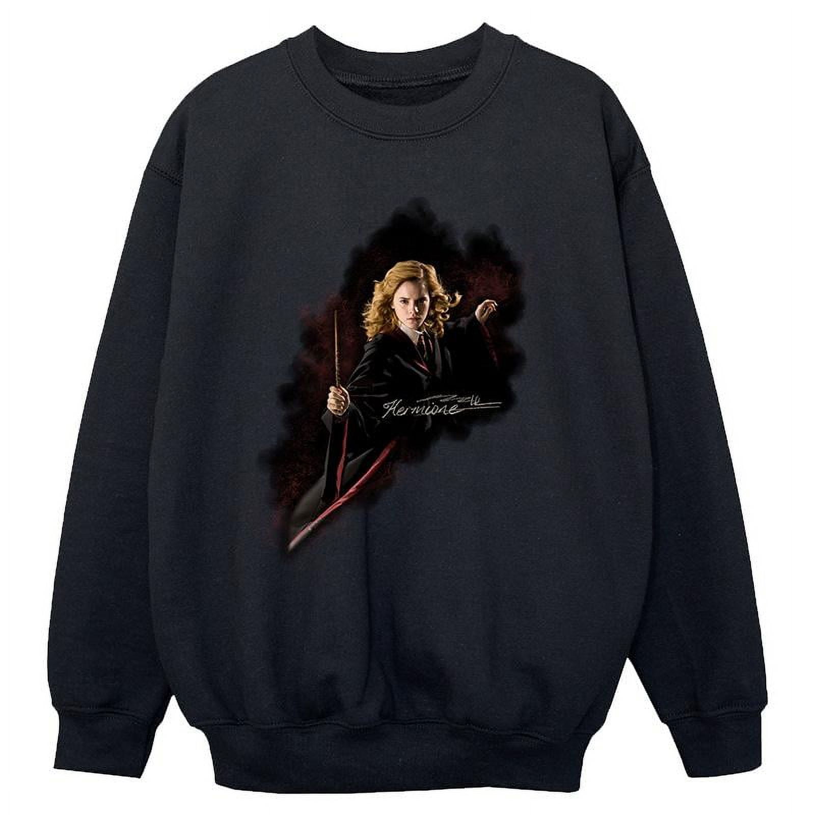 Harry Potter Girls Hermione Fight Like A Girl Sweatshirt Black 9 11 Years