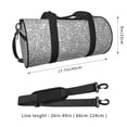 thumbnail image 4 of Easygdp GlitterSilver Travel Bag, Camping, Weekend, Carry On Overnight Duffel Bag with Shoulder Strap, 4 of 8
