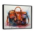 thumbnail image 2 of Designart "Designer Bag Orange Pop Art Chic I" Fashion Accessories Floater Framed Canvas Print, 2 of 7