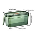 thumbnail image 3 of YIKA Tupperware Container Transparent Refrigerator Storage Box Sealed Chronograph Storage Box With Handle Superimposed Storage Box Kitchen Storage Green, 3 of 4
