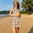 thumbnail image 3 of Disketp Colorful Owls para Vestido sin Mangas para Mujeres, Vestidos de Verano para Mujeres, Casual y Holgado para la Playa, 3 of 6