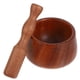 thumbnail image 4 of GOOHOCHY 1 juego de mortero para ajo, tazón de prensa de madera portátil con mortero de madera para especias, pimienta y ajo., 4 of 8