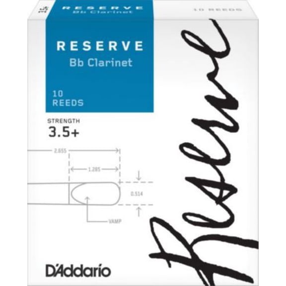 D'Addario Reserve Bb Clarinet Reeds, Strength 3.5 