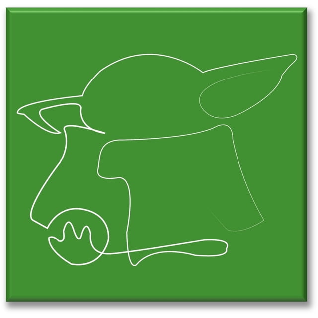 Cuadro Canva Listo Para Colgar Tipo Galería Baby Yoda 80X80 cm