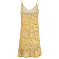 thumbnail image 4 of Femmes V Cou Fronceur Imprimé Floral Plissée Ourlet Mini-Robe, 4 of 4