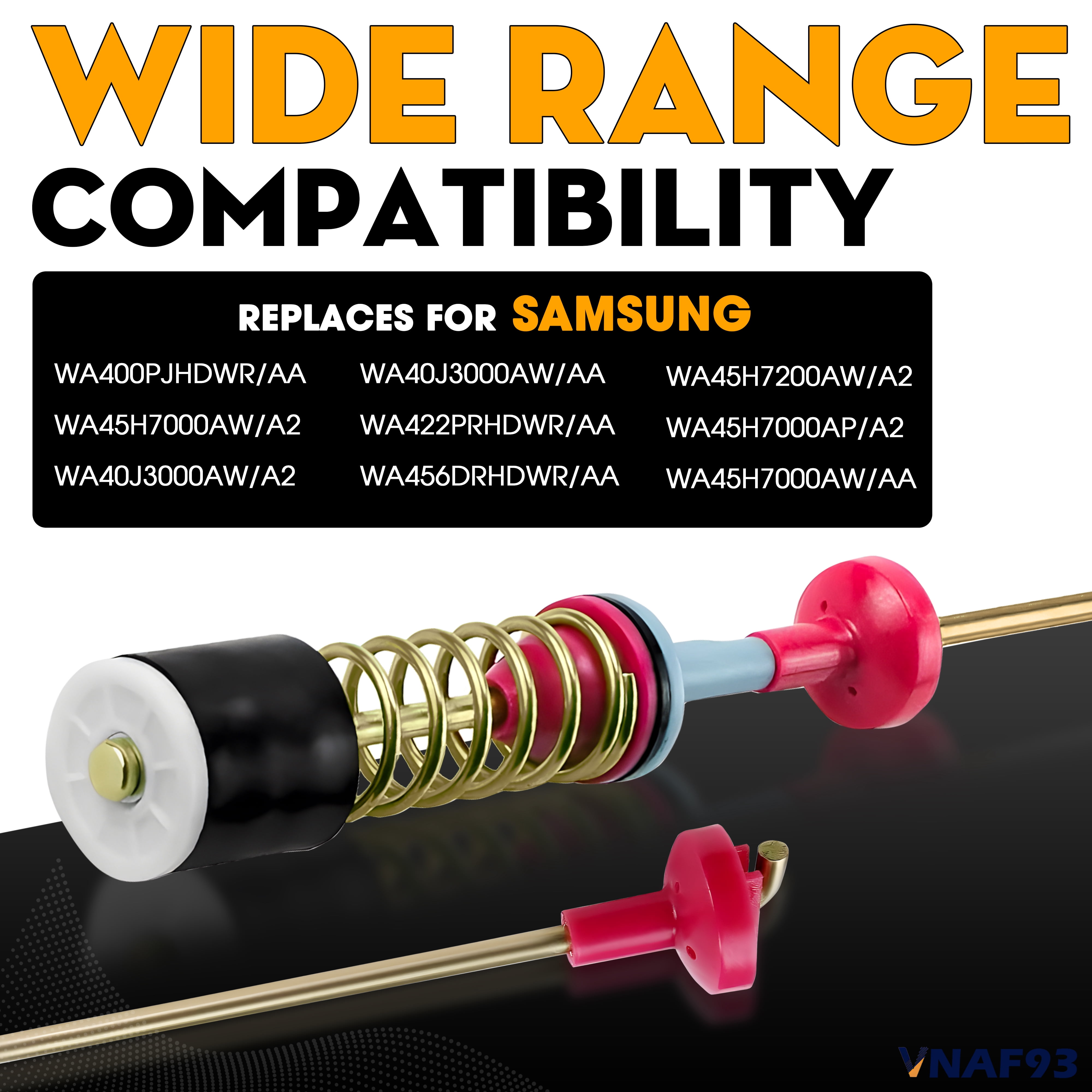 2025 Upgraded DC97-05280W Washer Suspension Rods by VNAF93 - DC97-16350U Fit for Samsung Washer - Replaces DC97-16350E, DC97-16350C, DC97-16350D, DC97-05280X, DC97-16350S
