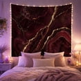 thumbnail image 2 of Deep Red Agate Geode in Moody Moody Abstract Style for Art Lovers, Elegant Wall Decor, Housewarming Gift Tapestry Wall Hanging for Bedroom and Living Room, 2 of 7