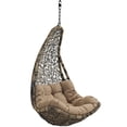 thumbnail image 4 of Modway Chaise Balançoire de Patio Extérieure avec Support en Moka Noir, 4 of 5