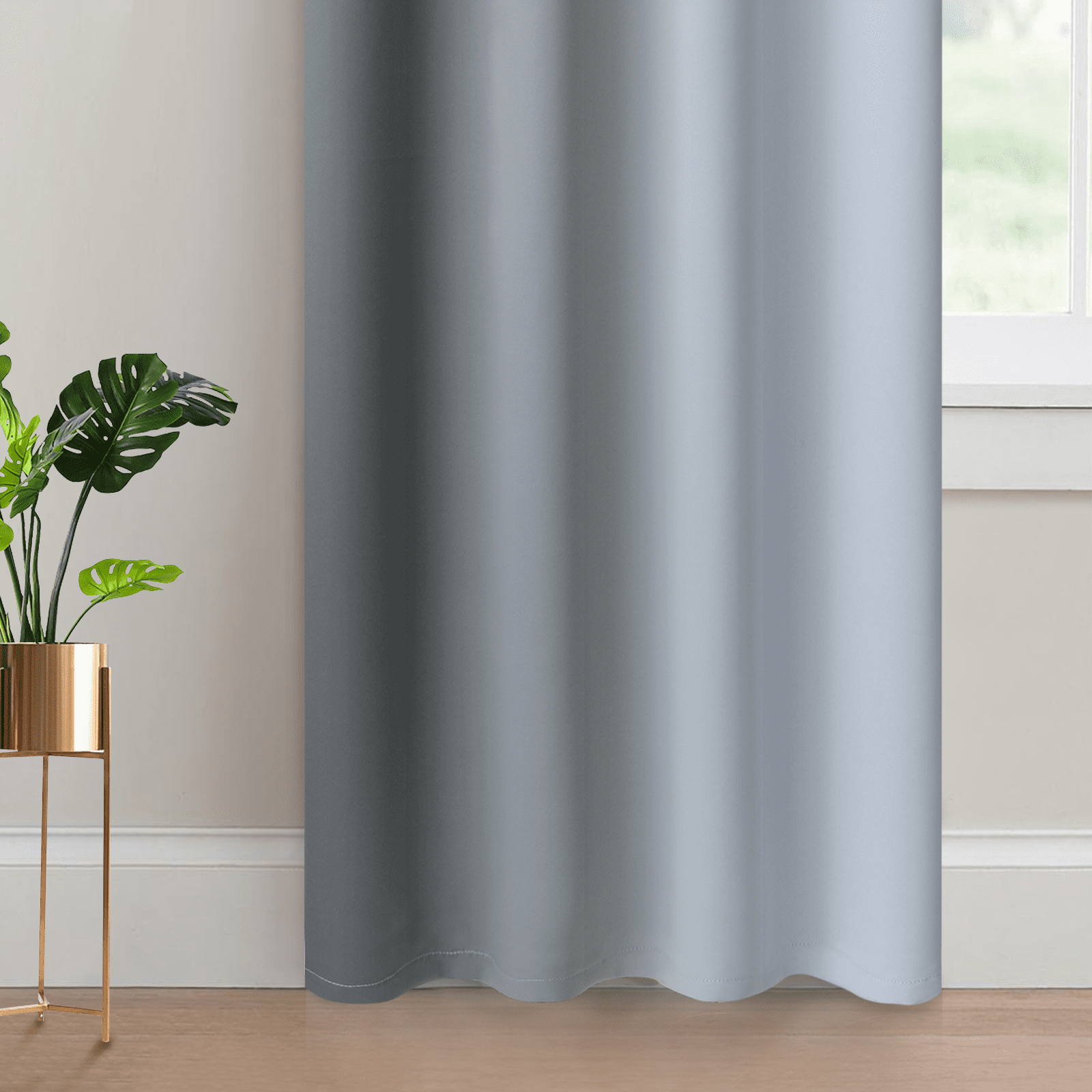 Buy Yakamok Room Darkening Gray Blackout Curtains Thermal Insulated Grommet  Curtain Panels for Bedroom, 52W x 84L, Grey, 2 Panels, 2 Tie Backs Included  Online at desertcartINDIA