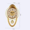 thumbnail image 3 of European Pendulum Wall Clock Battery Operated, Silent Quartz Movement, Vintage Style, Hanging Home Decor, 3 of 5