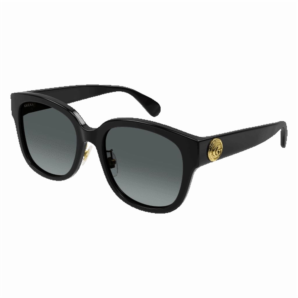 Gucci GG0307S GG/0307/S 002 Black/Gold Fashion Pilot Folding