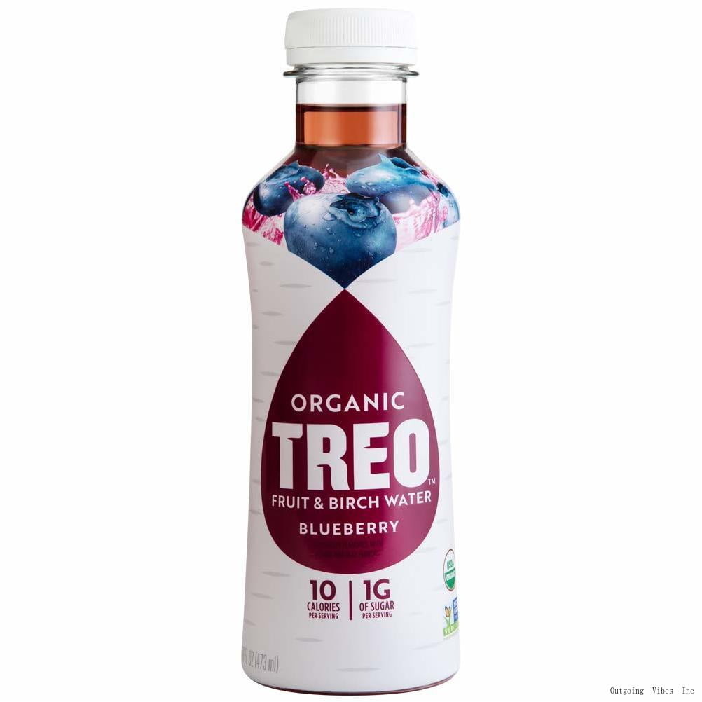 Treo Fruit & Birch Water Drink, Blueberry, USDA Organic, NonGMO
