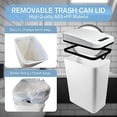 thumbnail image 4 of Automatic Touchless Bathroom Trash Can with Lid White Slim Narrow Plastic Smart Motion Sensor Covered Garbage Can, 4 of 6