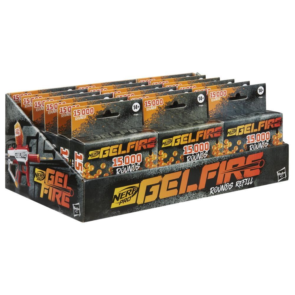 Nerf Pro Gelfire Water Beads Orange Gel Blaster Refill with 15000 Dehydrated Gelfire Rounds For Outdoor games Ages 14 and up