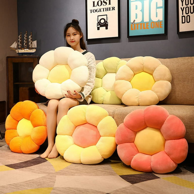 DanceeMangoo Flower Shaped Floor Pillow Seating Cushion, Flower