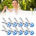 thumbnail image 1 of Assorted Stainless Clips Set 12cm Round Head (12pcs Blue/Black) & 11cm Wide Opening (10pcs Blue/Black) Pool Cover Clamps Wind With Protective Sleeves For Pools/Laundry/, 1 of 6