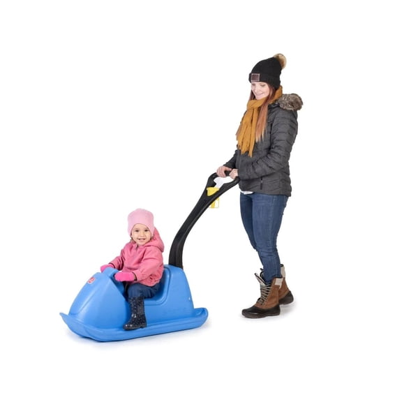 Step2 Push Around Sled for Toddlers, Ride-On Snow Sled with Push Handle, Outdoor Winter Toy, Ages 1.5–4 Years
