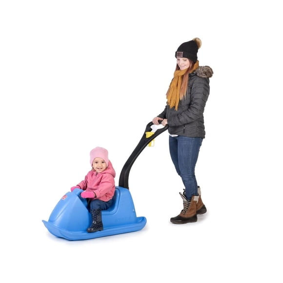 Step2 Push Around Sled for Toddlers, Ride-On Snow Sled with Push Handle, Outdoor Winter Toy, Ages 1.5–4 Years