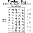 thumbnail image 2 of 2 Sheets A-Z Letter 0-9 Number Clear Rubber Stamps Alphabet Vintage Reusable Transparent Silicone Stamp Seals for Journaling Card Making Scrapbooking Photo Album Decorative DIY, 2 of 9