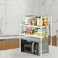 thumbnail image 4 of Kitchen Storage Shelf Countertop Organizer Microwave Oven Stand Spice Rack No Installation Required Multi tier Shelf Space Saving, 4 of 5