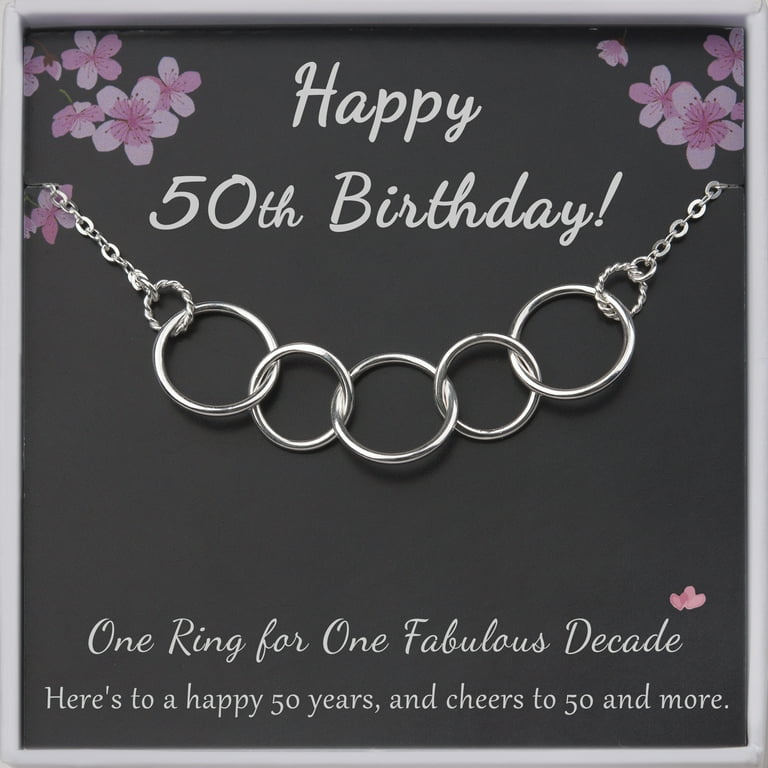50th birthday jewellery for her online
