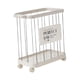 thumbnail image 3 of Cesta de lavandería con ruedas, carrito organizador con ruedas para dormitorio, hogar blanco plateado, 3 of 9