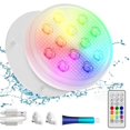 thumbnail image 1 of Luces de piscina QOLNBY 2023, delgadas, recargables, IP68, impermeables, 1 of 8