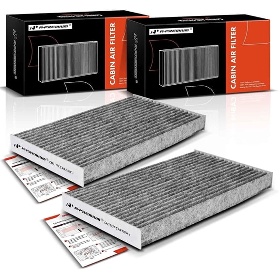 A-Premium 2-PC Cabin Air Filter with Activated Carbon Compatible with Nissan Sentra 2013-2019, Juke 2011-2017, LEAF 2011-2023, Cube 2009-2014, Replace# B78911FC0A