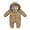 Brown, variant on EQWLJWE Autumn Winter Infant Toddler Baby Long Sleeve Print Plush Hooded Romper Jumpsuit Girls' Harness Holiday Clearance