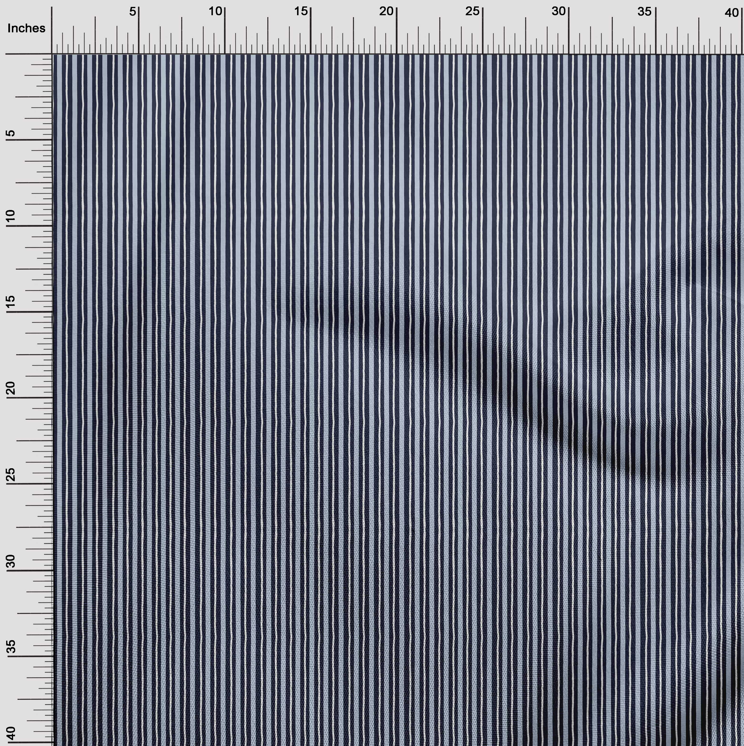 oneOone Polyester Lycra Dark Blue Fabric Stripe Block Diy Clothing Quilting Fabric Print Fabric By Yard 56 Inch Wide
