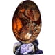 thumbnail image 1 of Adornos De Huevo De Dragón De Lava, Huevo De Dragón De Resina Transparente De Cristal, Escultura Hecha A Mano Recuerdo De Dragón De Bolsillo De Fuego para Adornos De Escritorio Exquisito Único, 1 of 5