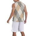 thumbnail image 5 of Easygdp Geometric Men's Mesh Basketball Jersey Quick Drying Sleeveless Shirts Fitted Muscle Tank Tops Sport Round Neck T-Shirt - X-Large, 5 of 9