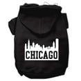 thumbnail image 3 of Mirage Pet Products Chicago Skyline Screen Print Pet Hoodies Baby Blue Size Sm, 3 of 10